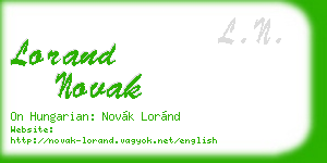 lorand novak business card